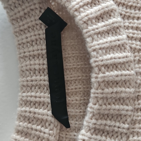 Jenni Kayne Size S 100% Cashmere Fisherman's Sweater Oatmeal - Picture 2 of 5